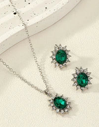 Elegant Sun Flower Style Necklace & Earrings Set for Girls